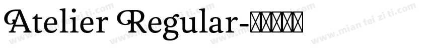 Atelier Regular字体转换